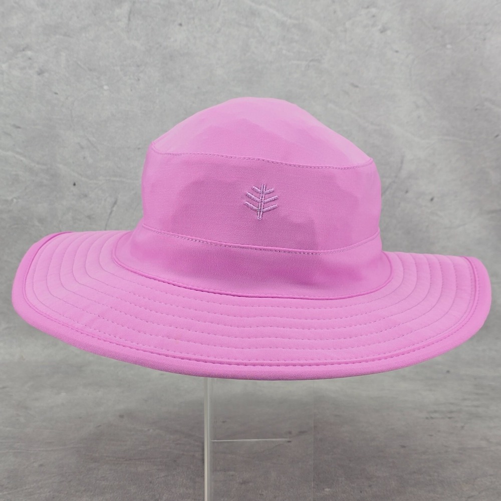 Coolibar Kid's Youth Surfs Up Bucket‎ Pink Hat S / M Outdoor Wear Cap UPF 50+